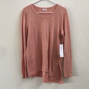 Wilt l/s assymetrical slouchy tunic slub nectar
